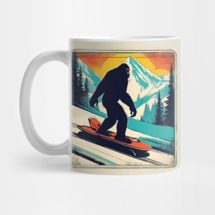 Funny Bobsleigh with Bigfoot Brother in the Winter Mug